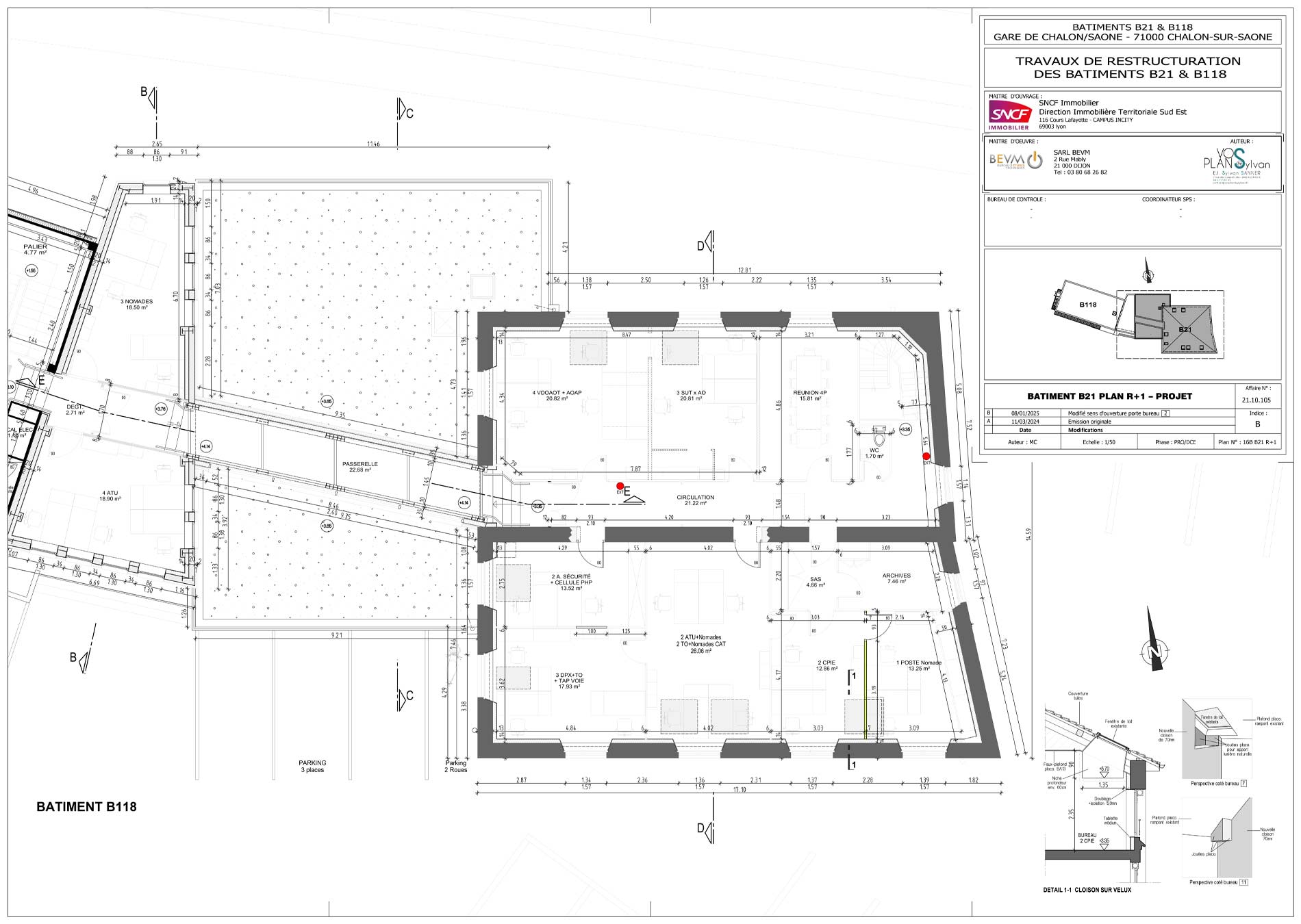 Etage B21 existant